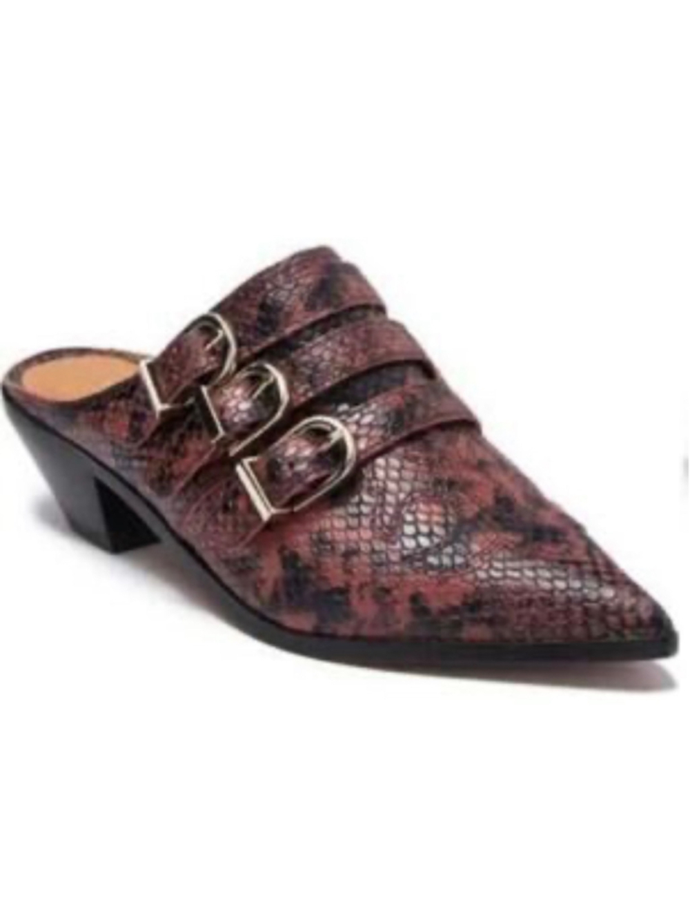 Women's Joie Snake Print Mules, Size 5.5, Brown and Black